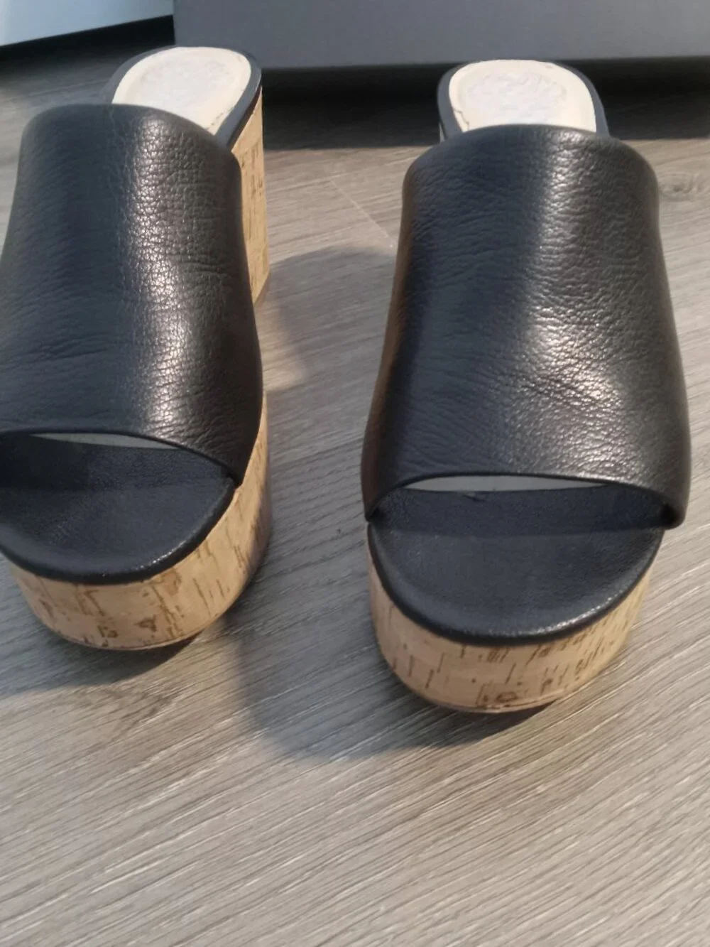 Vince Camuto Gadgen Platform Wedge Sandal, Black, Size 7½ M, Worn Once, Like New